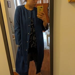 Zara Denim Trench Coat